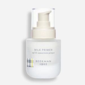 NIB 1.0 oz MILK PRIMER SPF 35 3-IN-1 DAILY DEFENSE SUNSCREEN & MAKEUP PE…